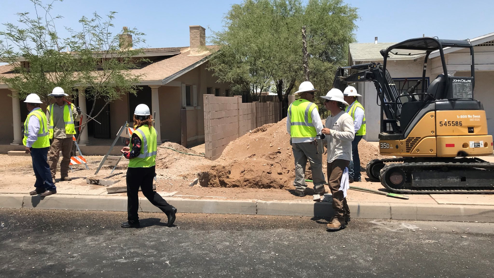 Gas line break restricts travel on Speedway Blvd near Euclid